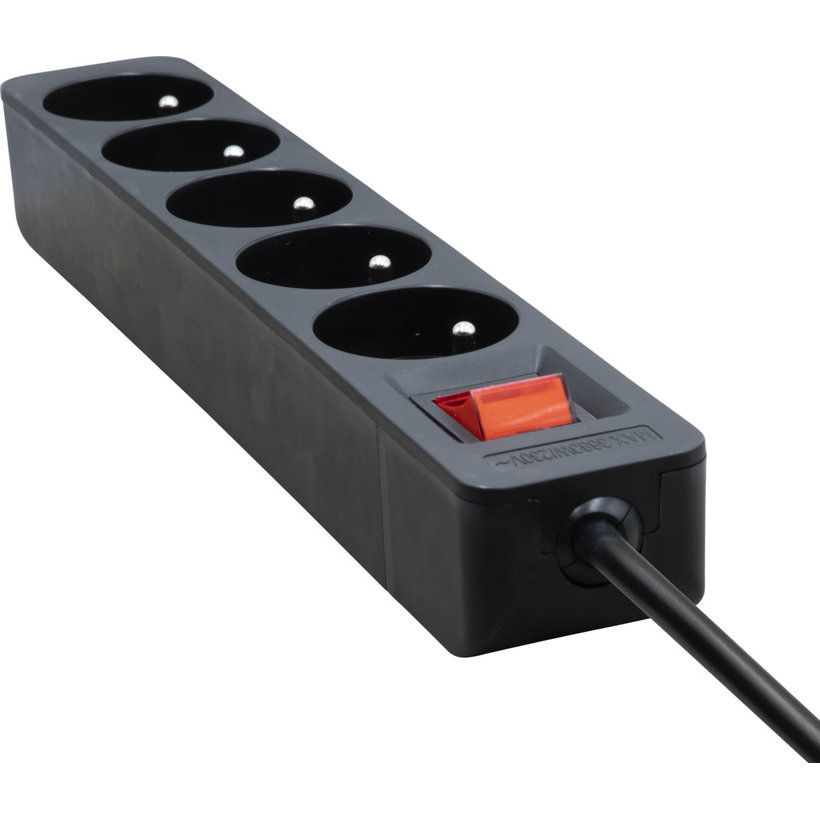 Eco-Line 5zásuvková napájecí lišta s vypínačem – 1,5 m