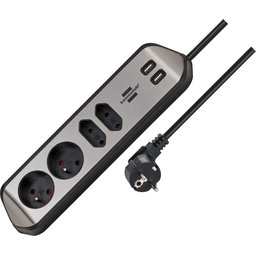 Rohový prodlužovací kabel 4zásuvkový 2 m