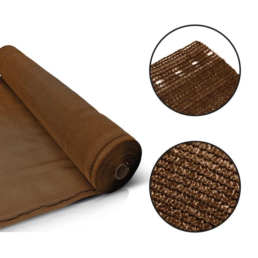 Stínící síť hnědá 95% - délka 25m - výška 1,8m