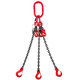 Řetězový závěs oko-3 háky tř 80 se zkracovačem (2 m, 6700/4750 kg, 10 mm)