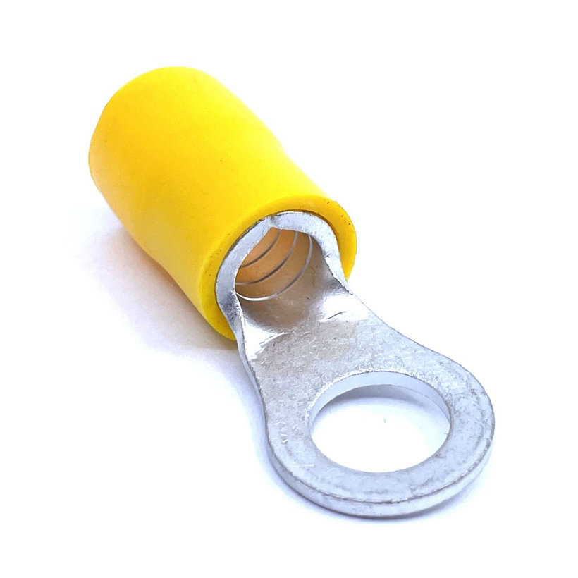 Izolované Cu kabelová oka lisovací žluté