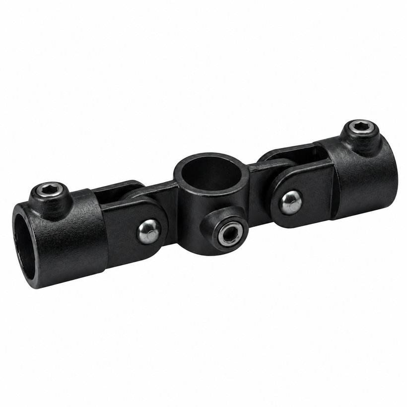 Dvojitá otočná spojka – rohová 27 mm – černá