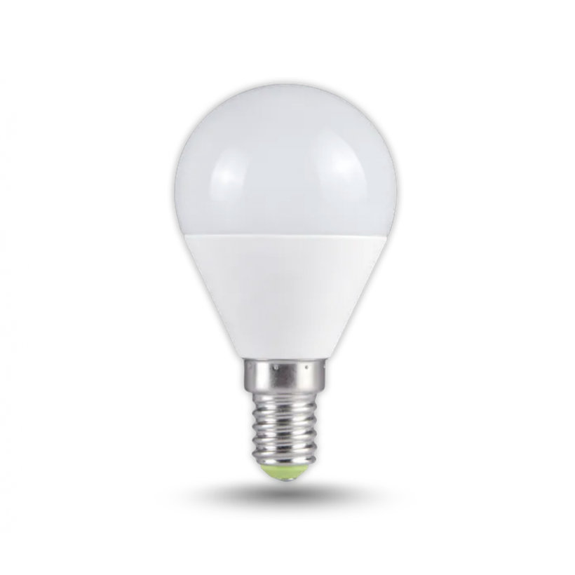 LED žárovka koule E14 5W - teplá bílá