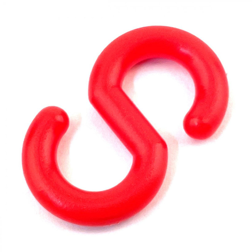 Háček pro plastové řetězy červený 6mm