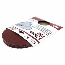 Brusný papír na suchý zip – kotouč 125 mm P80 - 10 ks