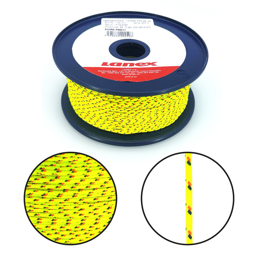 PES lano s jádrem barevné 16pr 1,9mm