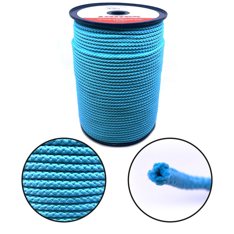 PPV šňůra splétaná bez jádra barevná 8 pr 6mm