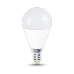 LED žárovka koule E14 8W - teplá bílá