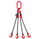 Řetězový závěs oko-4 háky tř 80 se zkracovačem (4,5 m, 6700/4750 kg, 10 mm)