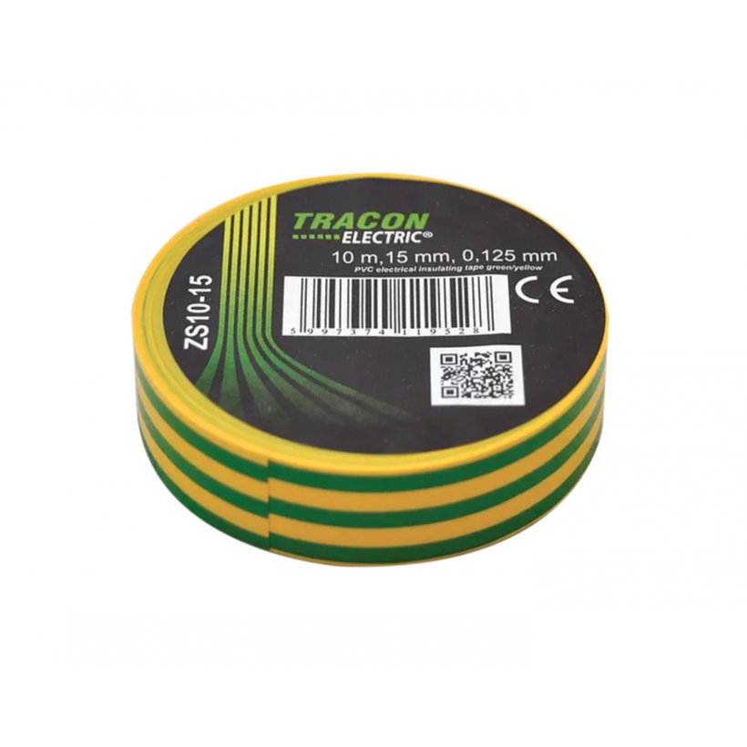 Páska izolační zeleno-žlutá 10mx15mm