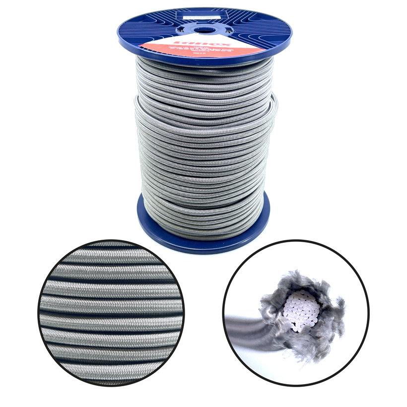 Gumolano s pryžovým jádrem stříbrné PP 8mm