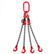 Řetězový závěs oko-4 háky tř 80 se zkracovačem (4,5 m, 2360/1700 kg, 6 mm)