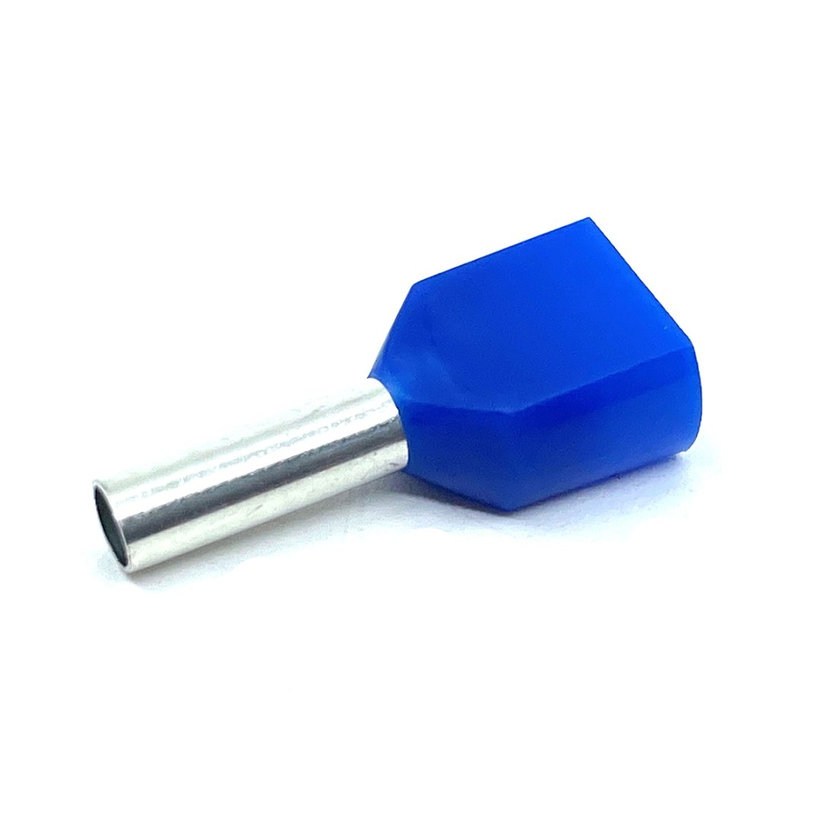 Dvojitá izolovaná kabelová dutinka modrá 2,5mm²
