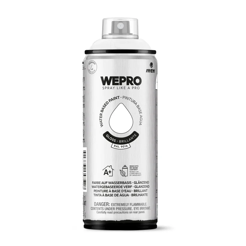 WEPRO Sprej – barva na vodní bázi, lesklá – Igloo White RAL 9016